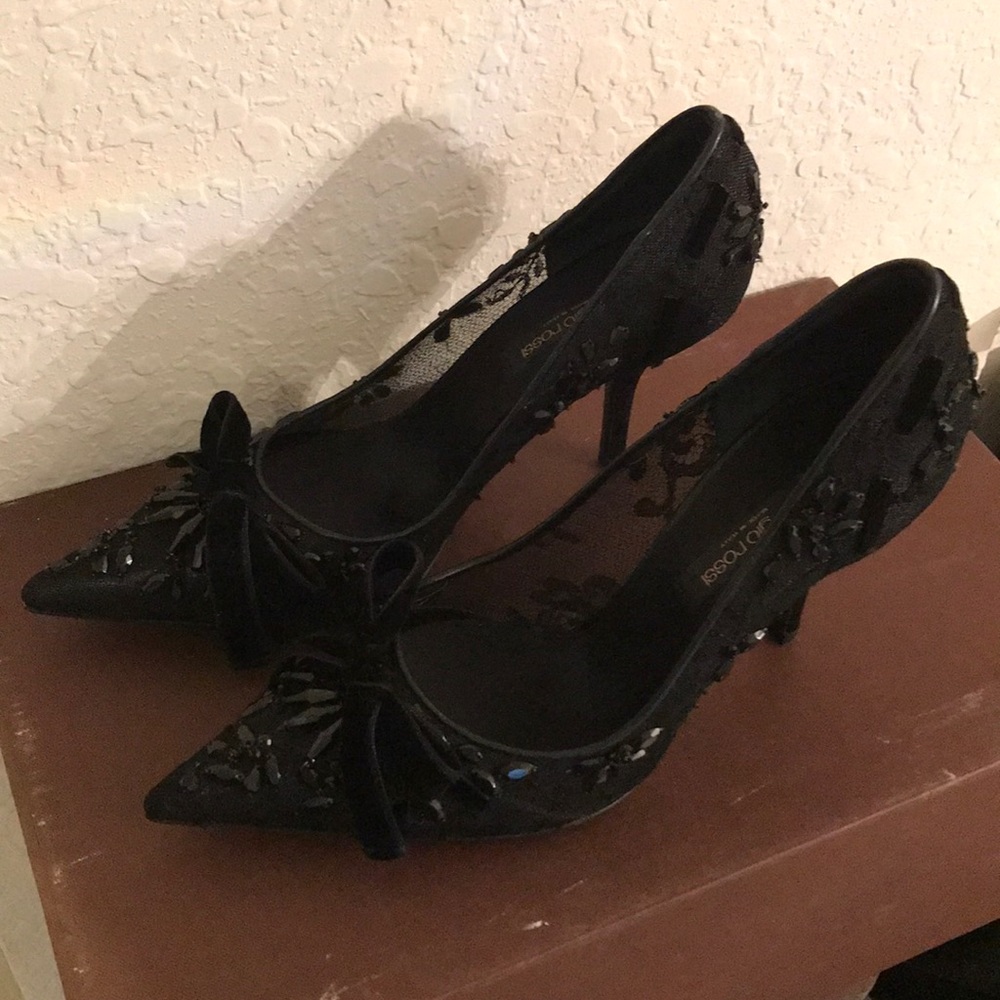 Sergio Rossi Black Crystal Pumps